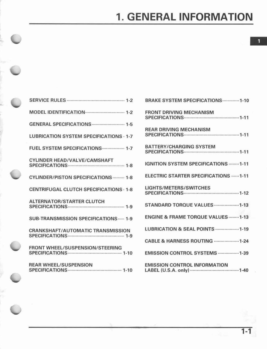 2004-2007 Honda TRX400FA, TRX400FGA FourTrax Rancher AT Service & Repair Manual preview img 5