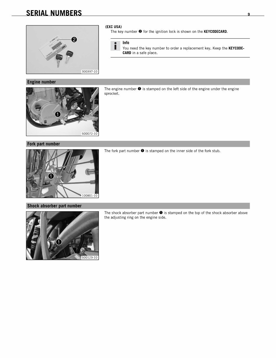 2011 Ktm 400 Exc,factory Edition, 450 Exc, 450 Exc Factory Edition,450 Exc Six Days, 450 Xc-w Six Days,530 Exc Factory Edition,5 preview img 9