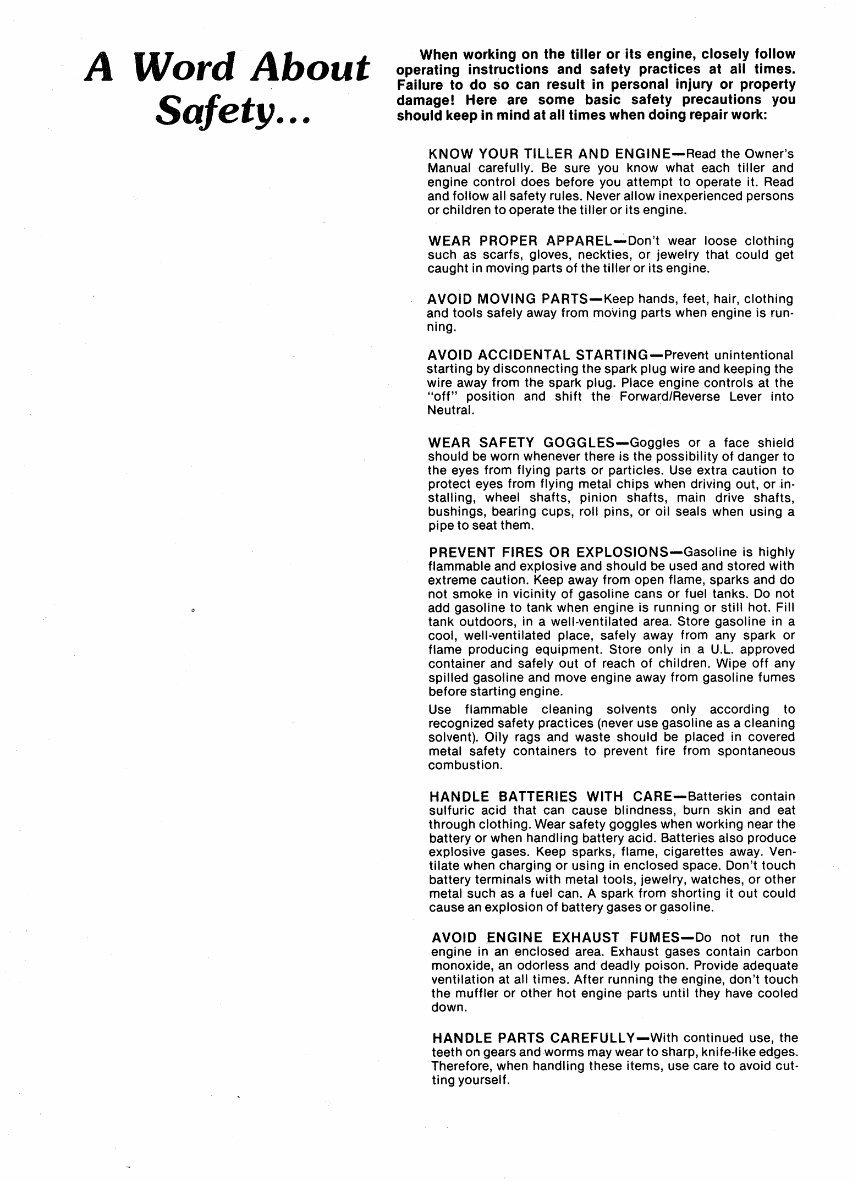 Troy-Bilt Roto Tiller Transmission Service & Repair Workshop Manual - IMPROVED - preview img 2