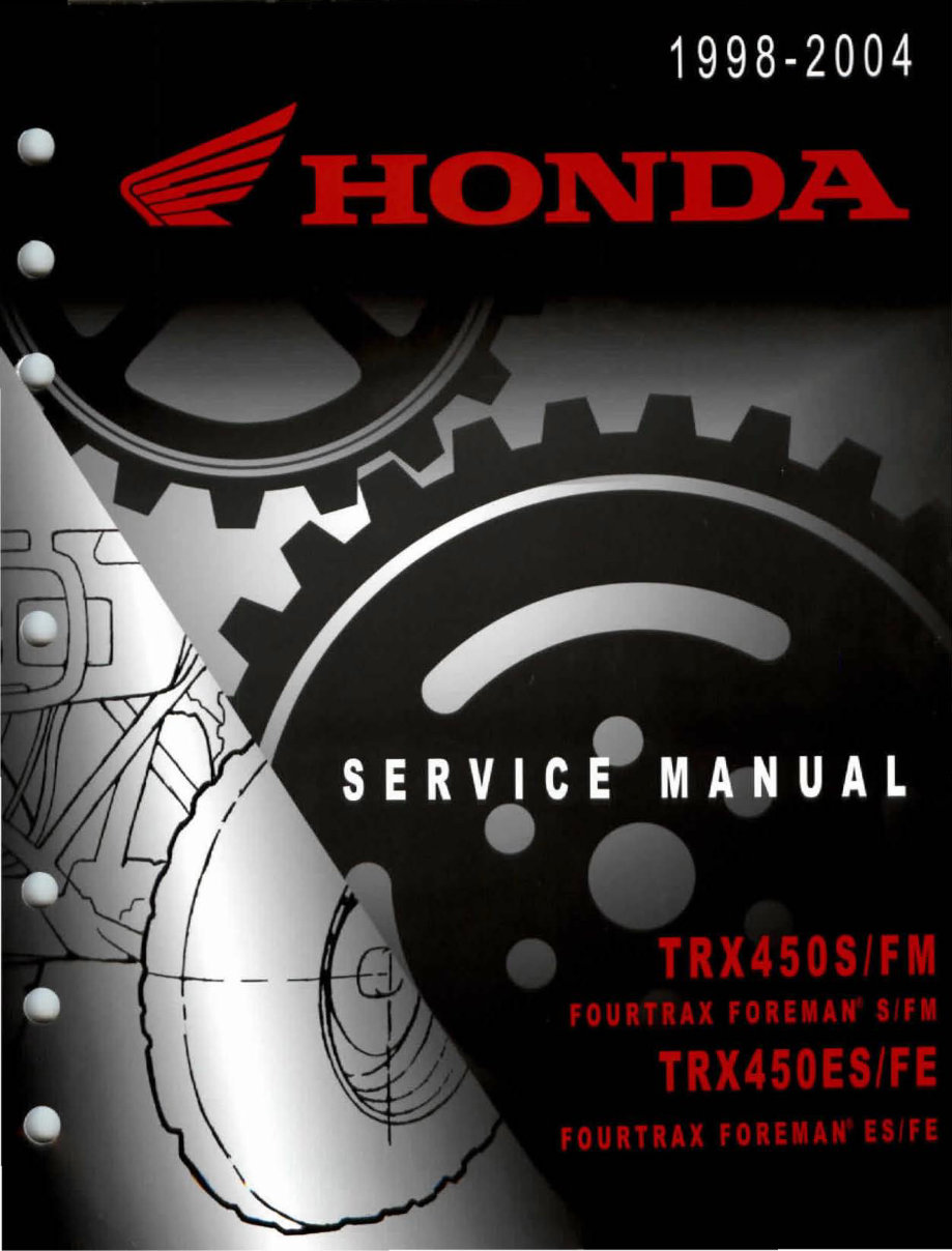 1998-2004 Honda Fourtrax Foreman (TRX450S/FM) Service & Repair Manual preview img 1