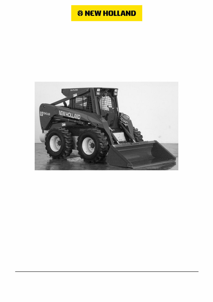 New Holland LS180.B / LS185.B / LS190.B Skid Steer Loader OEM Service & Repair Manual preview img 2
