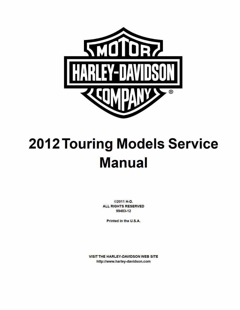 Harley-Davidson Touring Models Workshop Service Manual 2012 preview img 4