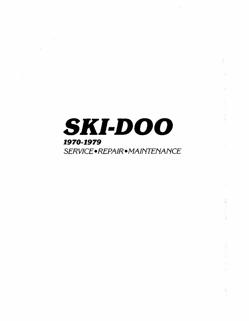 Ski-Doo Olympique 335 1970-1971! Snowmobile Service/Shop Manual Repair Instant preview img 1