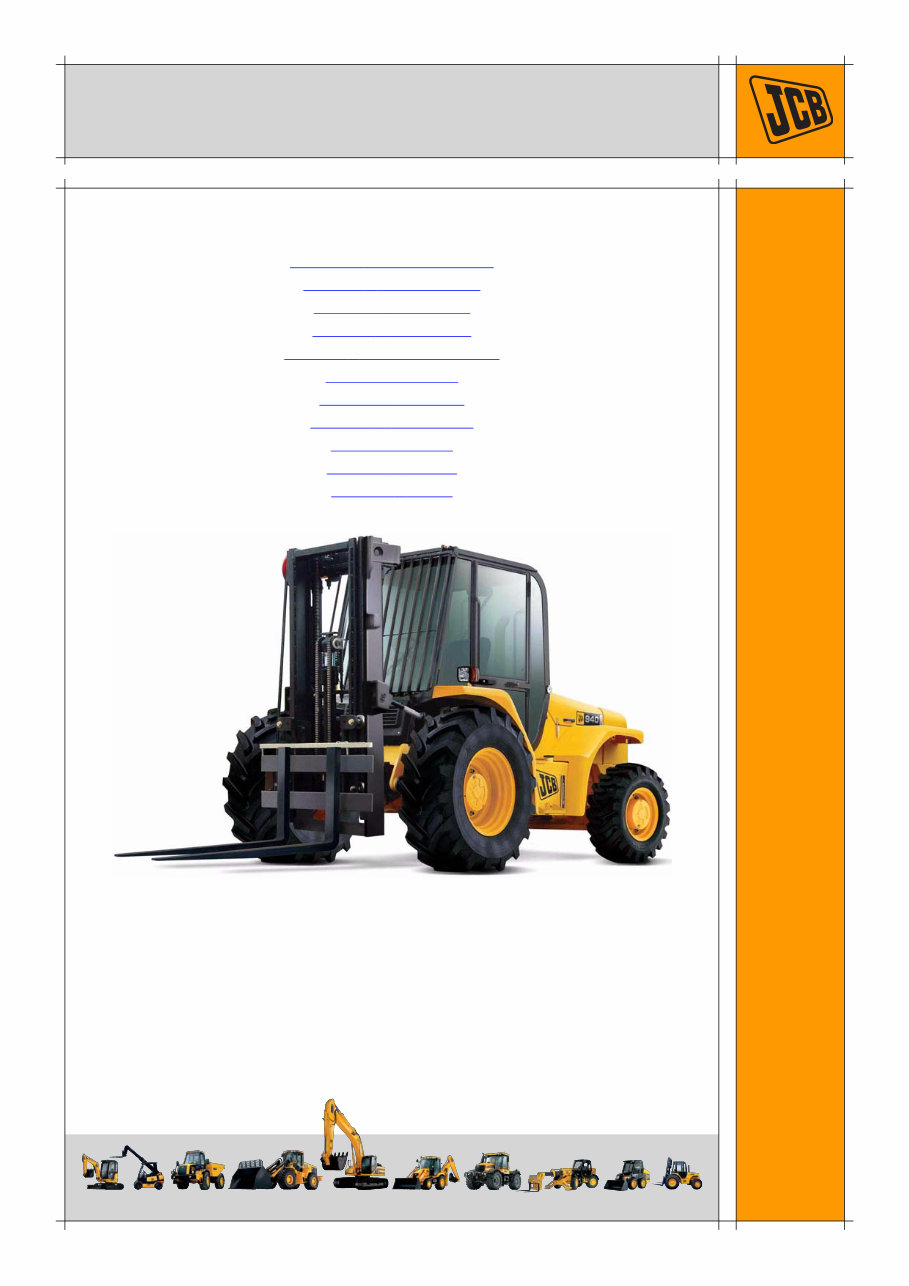 JCB 940 Rough Terrain Forklifts OEM Service & Repair Manual preview img 1