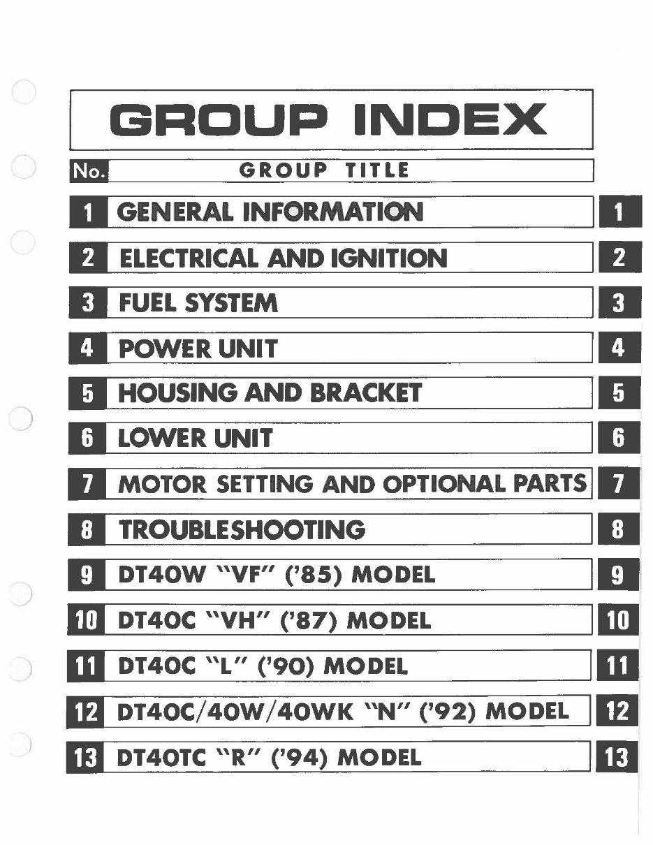 1985-1998 Suzuki DT40 DT40C 2 Stroke Outboard Service & Repair Manual preview img 1