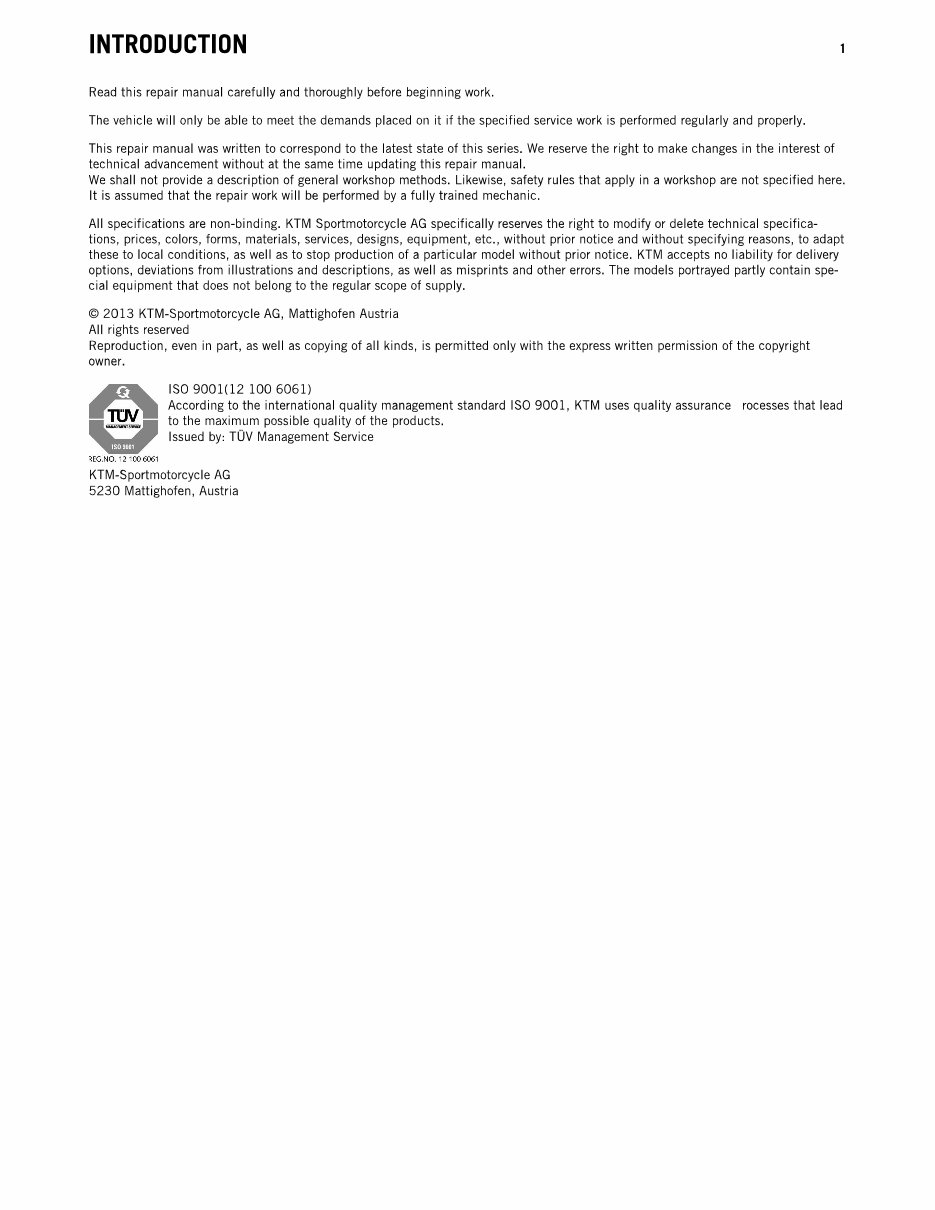 2011 KTM 250 SX-F Service & Repair Manual preview img 3