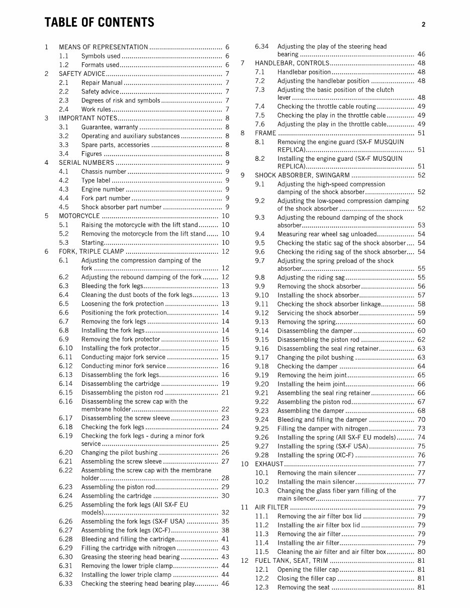 2011 KTM 250 SX-F Service & Repair Manual preview img 4