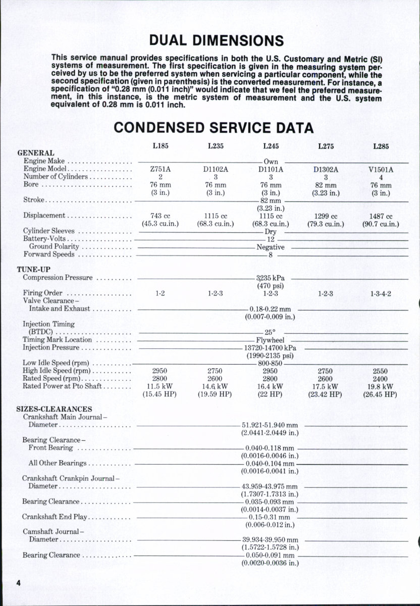 Kubota L295 Tractor Factory Service Repair Manual preview img 3