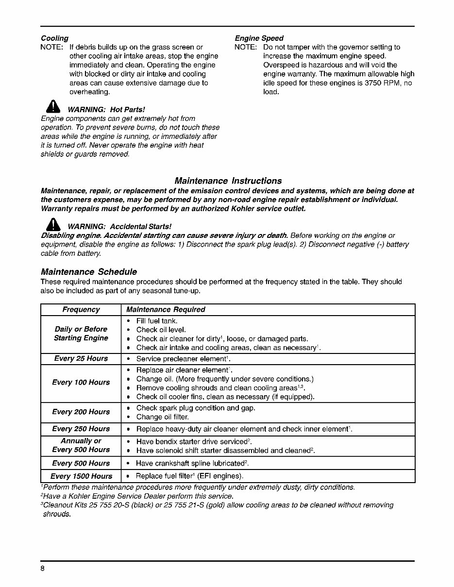 Kohler CH730 Engine Full Service Repair Manual preview img 8