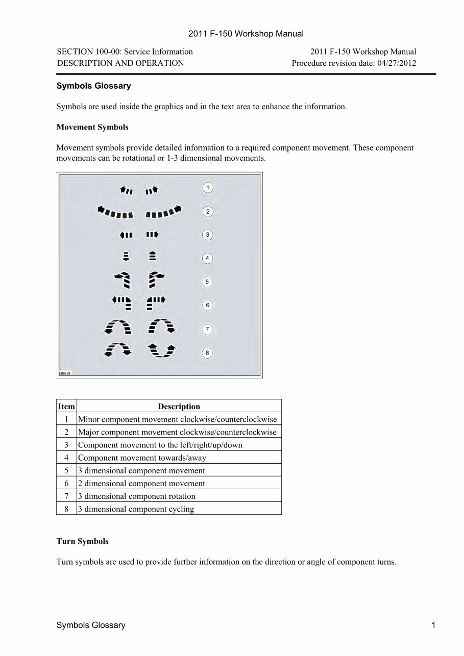 2011 Ford F-150 Service & Repair Manual preview img 1