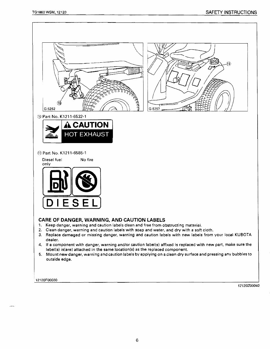 KUBOTA TG1860 TG1860G Tractor Full Service Repair Manual preview img 5