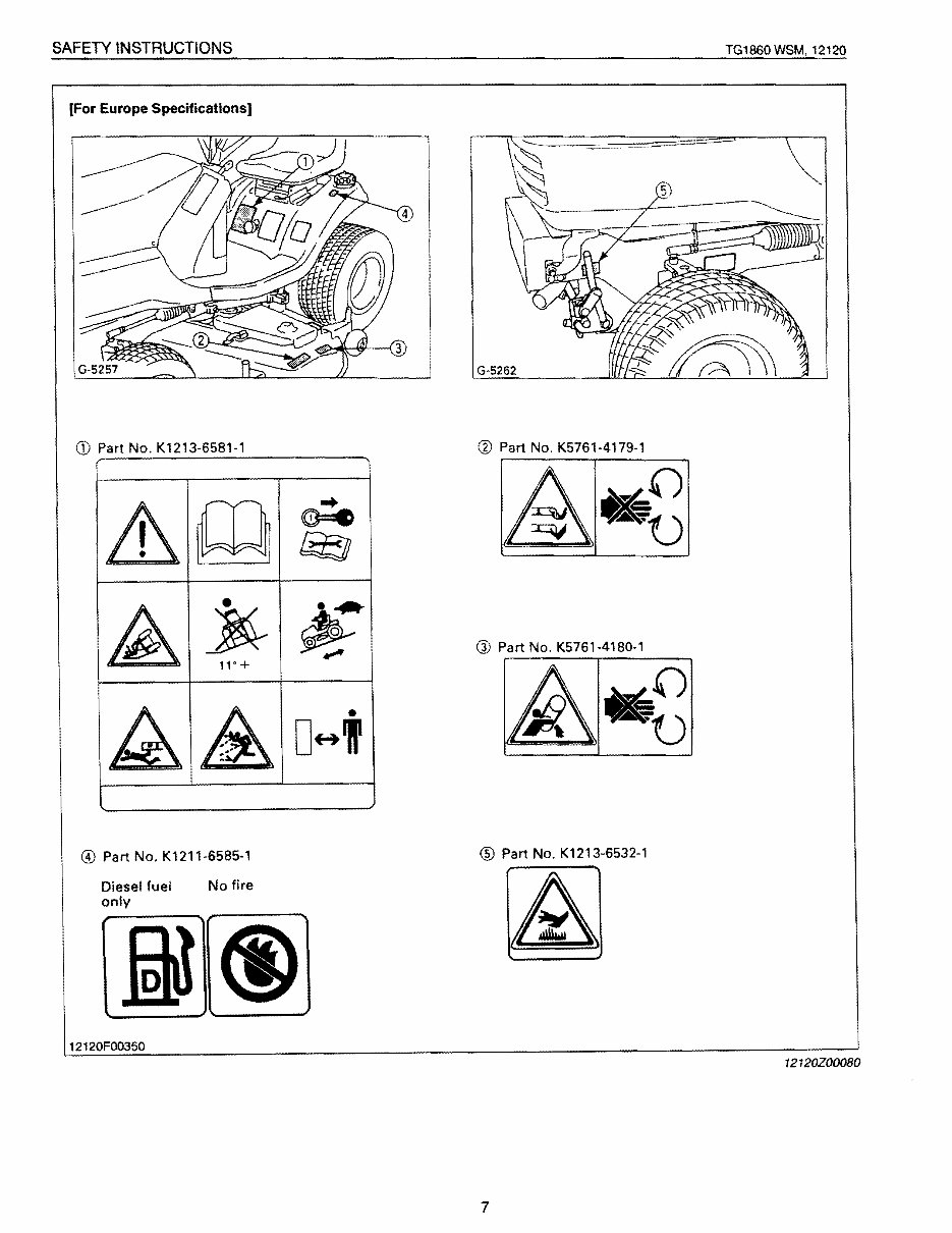 KUBOTA TG1860 TG1860G Tractor Full Service Repair Manual preview img 6