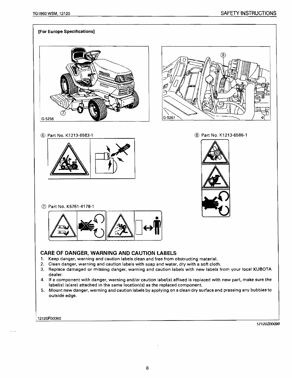 KUBOTA TG1860 TG1860G Tractor Full Service Repair Manual preview img 7