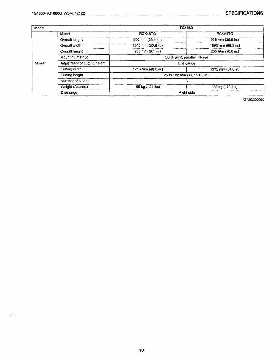 KUBOTA TG1860 TG1860G Tractor Full Service Repair Manual preview img 9