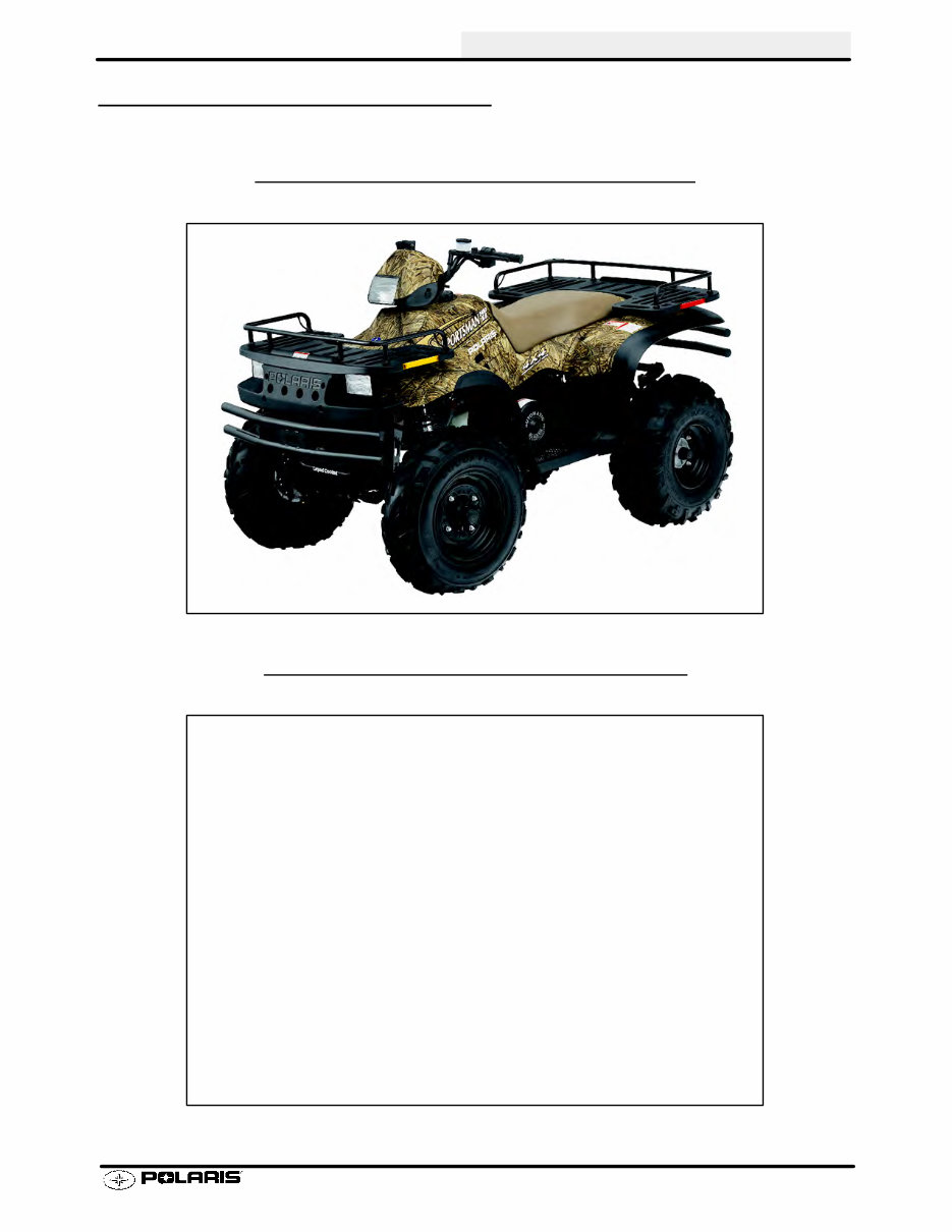 POLARIS SPORTSMAN 500 Service Manual 2001 preview img 9