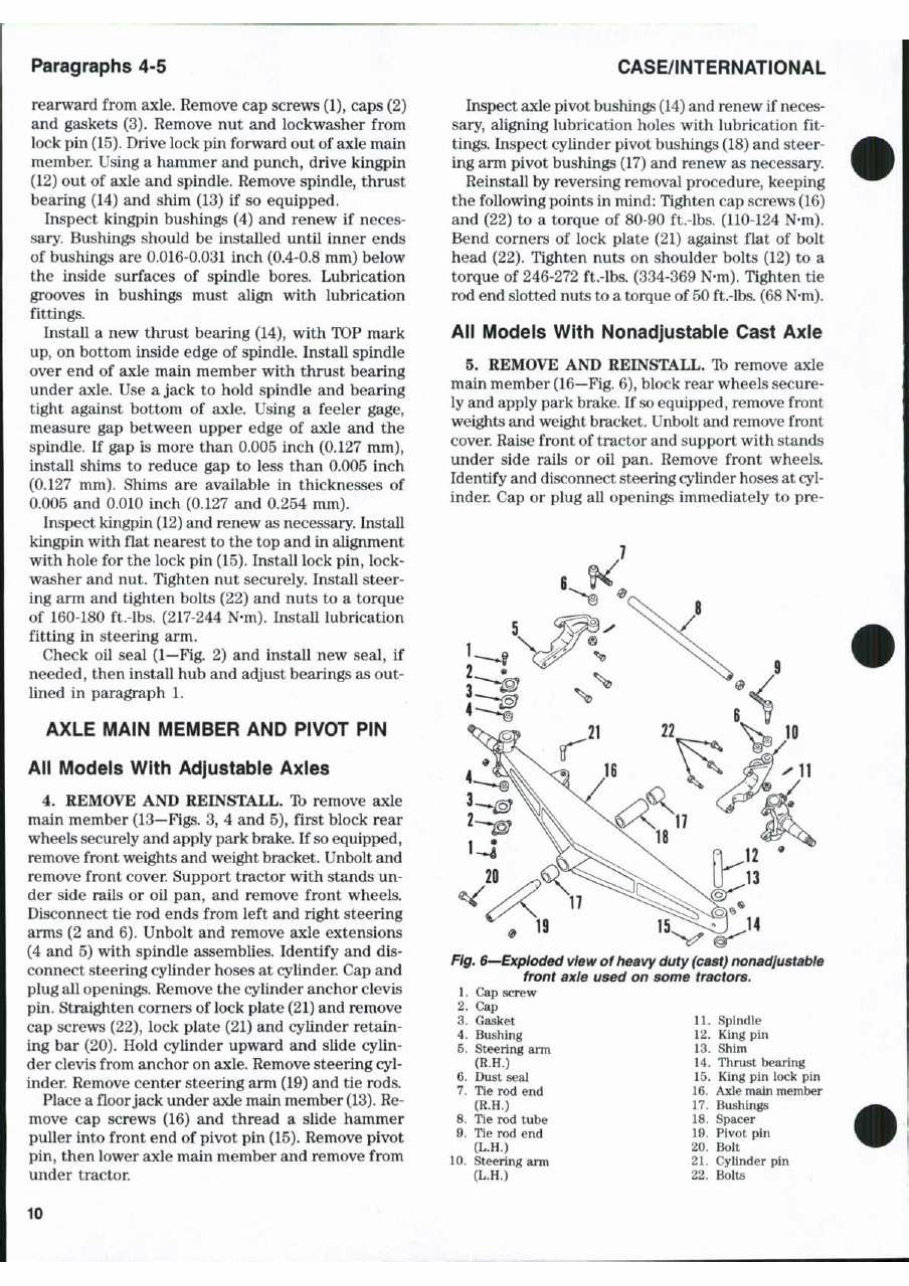 Case/International 85 Series (485/585/685/785/885) Tractor Service & Repair Manual preview img 10