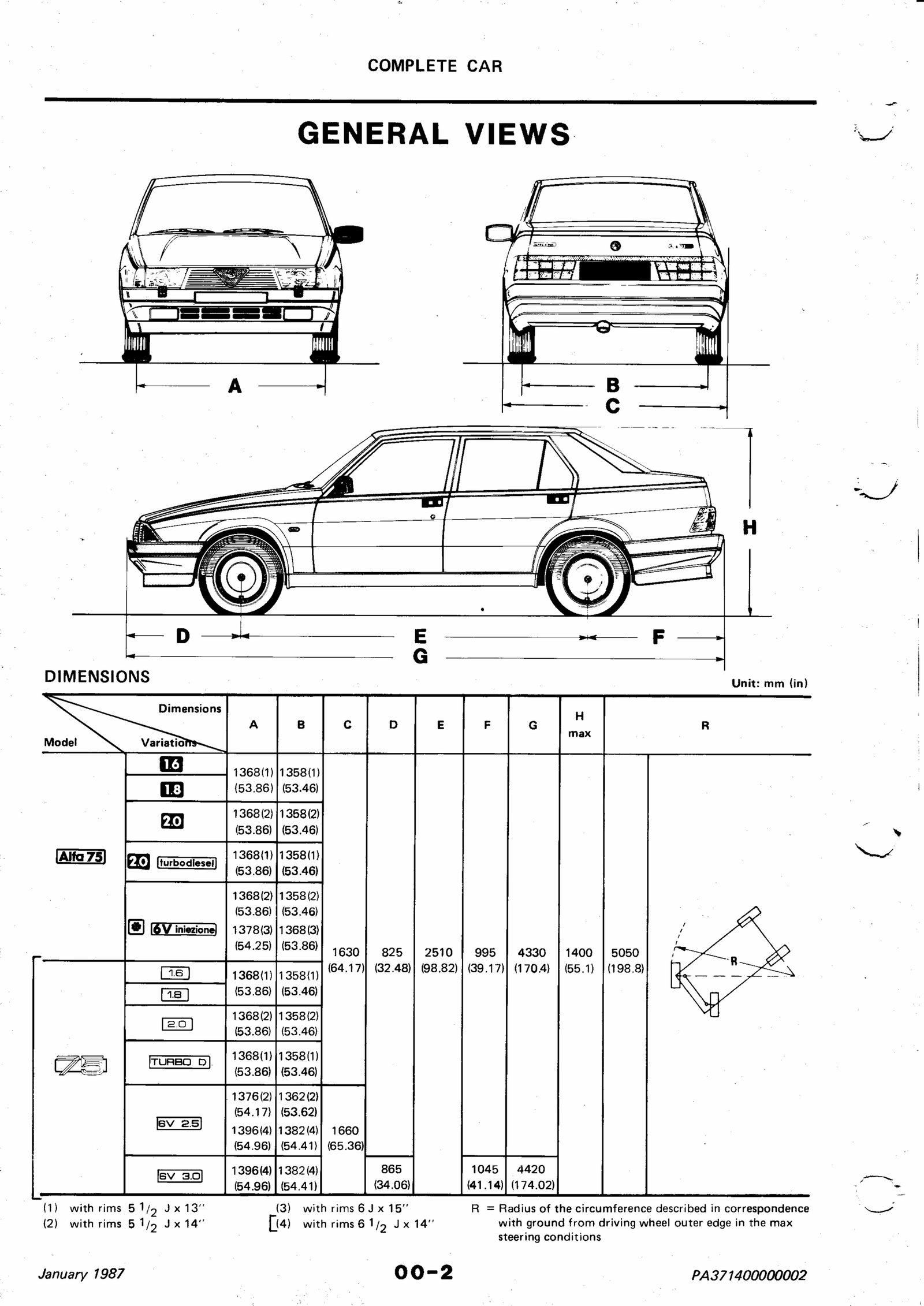 1985-1989 Alfa Romeo 75 2.5L V6 Milano Service & Repair Manual preview img 1