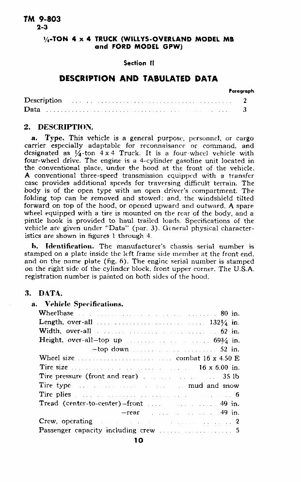 1941-1945 Willys Jeep GPW MB Service Manual preview img 10