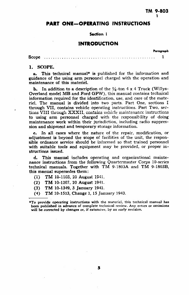 1941-1945 Willys Jeep GPW MB Service Manual preview img 5