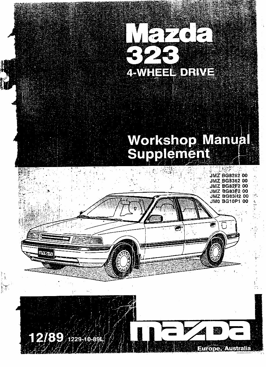 1992 Mazda 323 GTR Service & Repair Manual preview img 1