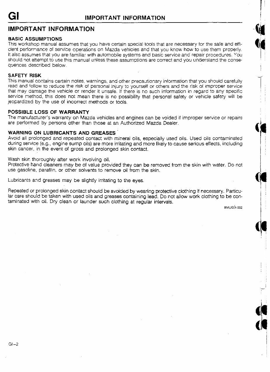 1992 Mazda 323 GTR Service & Repair Manual preview img 5