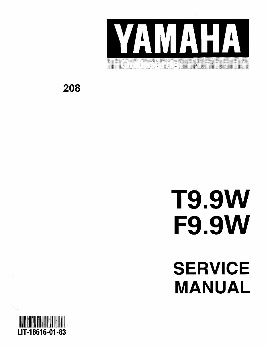 1998 1999 2000 2001 2002 2003 2004 2005 2006 2007 Yamaha 9.9hp 4-stroke & High Thrust Outboard models Service Manual preview img 1