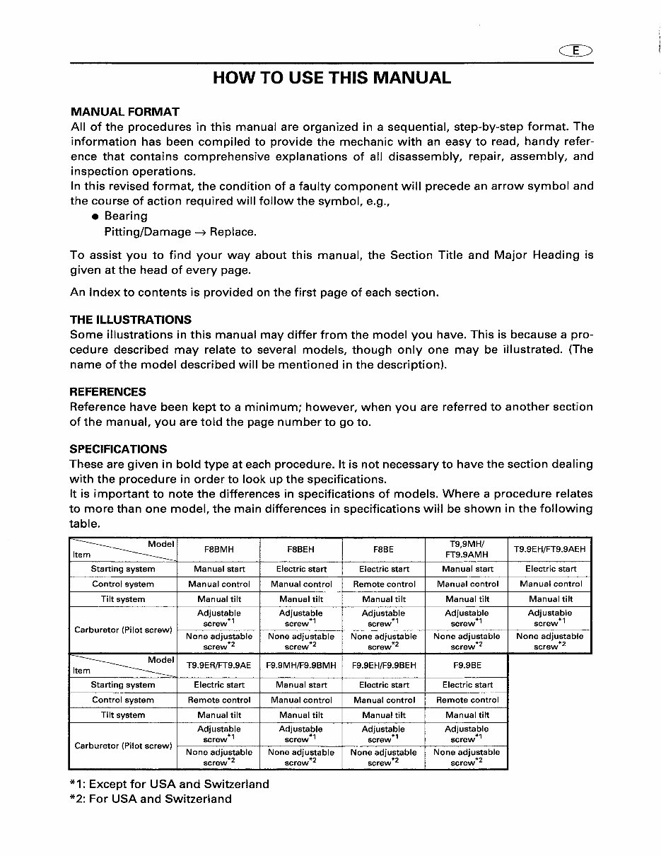 1998 1999 2000 2001 2002 2003 2004 2005 2006 2007 Yamaha 9.9hp 4-stroke & High Thrust Outboard models Service Manual preview img 3