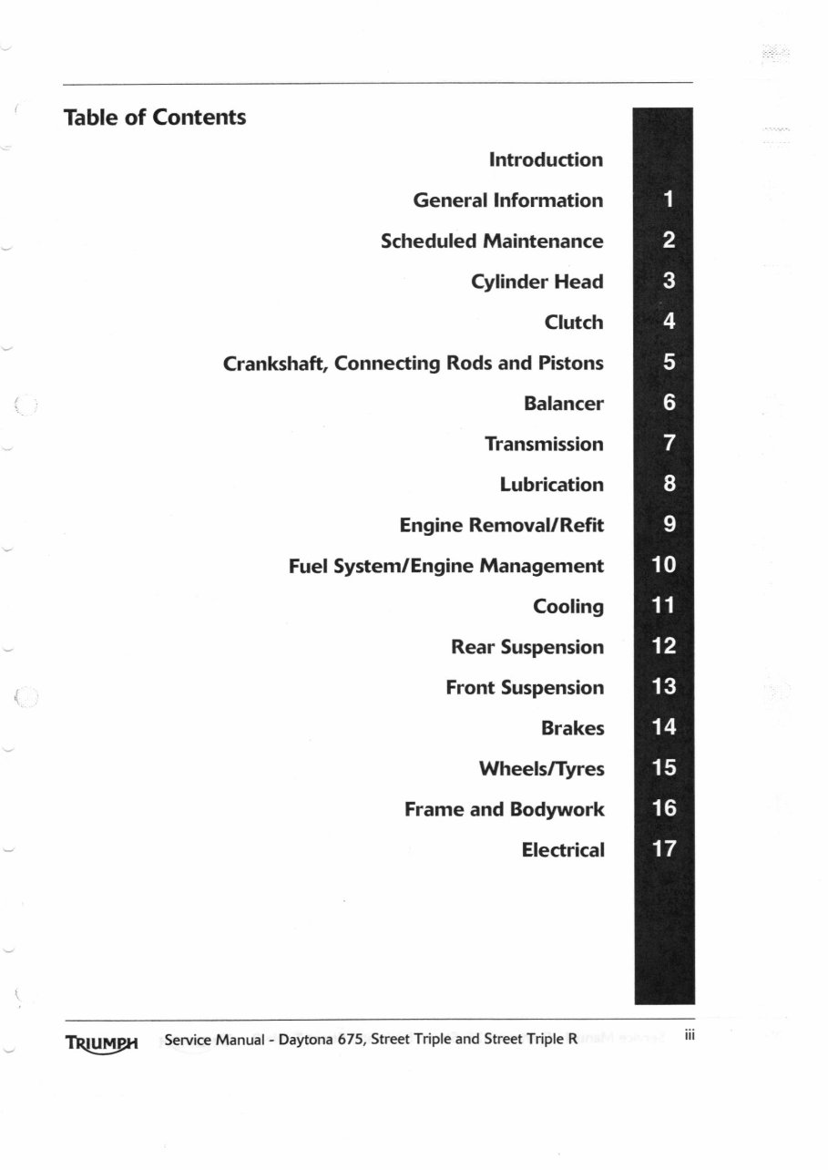 2009-2013 Triumph Daytona 675 Street Triple/Street Triple R OEM Service & Repair Manual preview img 3
