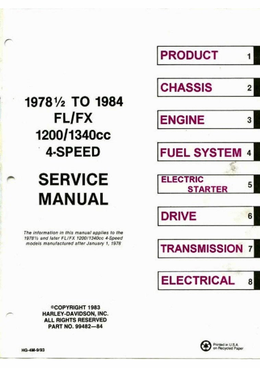 Harley Davidson Shovelhead FLHS 1983 Service Repair Manual preview img 3