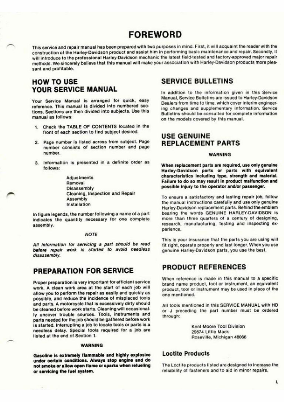 Harley Davidson Shovelhead FLHS 1983 Service Repair Manual preview img 5