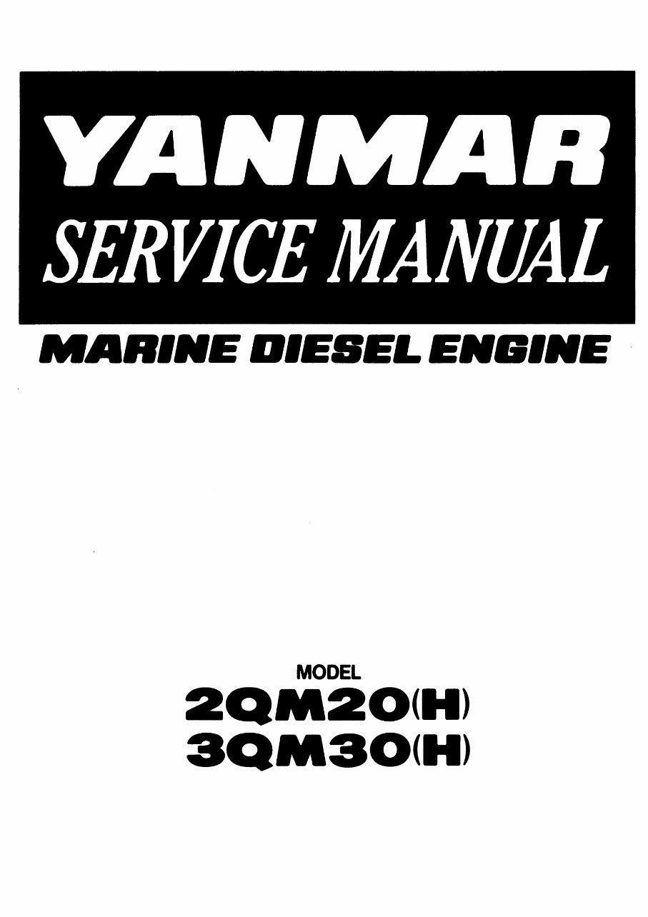Yanmar 2QM20(H)/3QM30(H) Marine Diesel Engines OEM Service & Repair Manual preview img 2