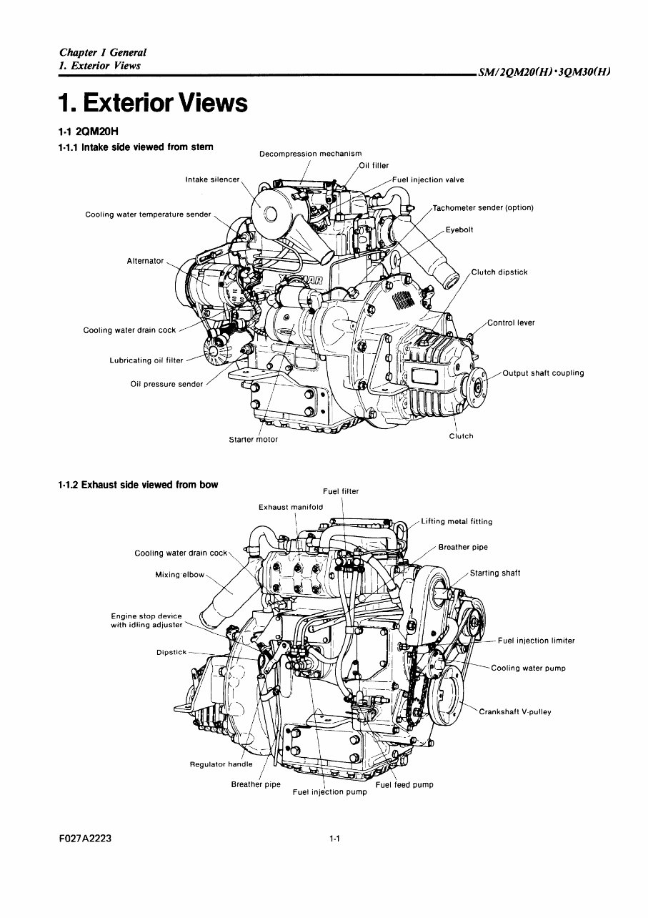 Yanmar 2QM20(H)/3QM30(H) Marine Diesel Engines OEM Service & Repair Manual preview img 6