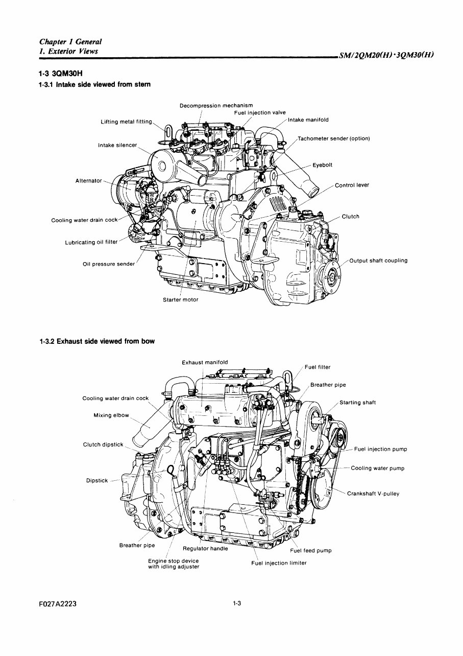 Yanmar 2QM20(H)/3QM30(H) Marine Diesel Engines OEM Service & Repair Manual preview img 8