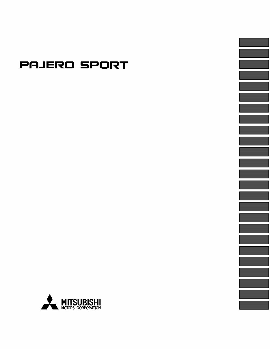 1996-2001 Mitsubishi Pajero Sport (K90) OEM Service & Repair Manual preview img 1
