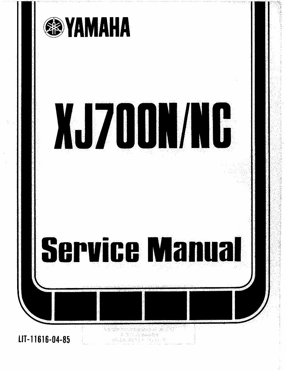 Yamaha XJ700 1985 1986 Workshop Service Manual for Repair 