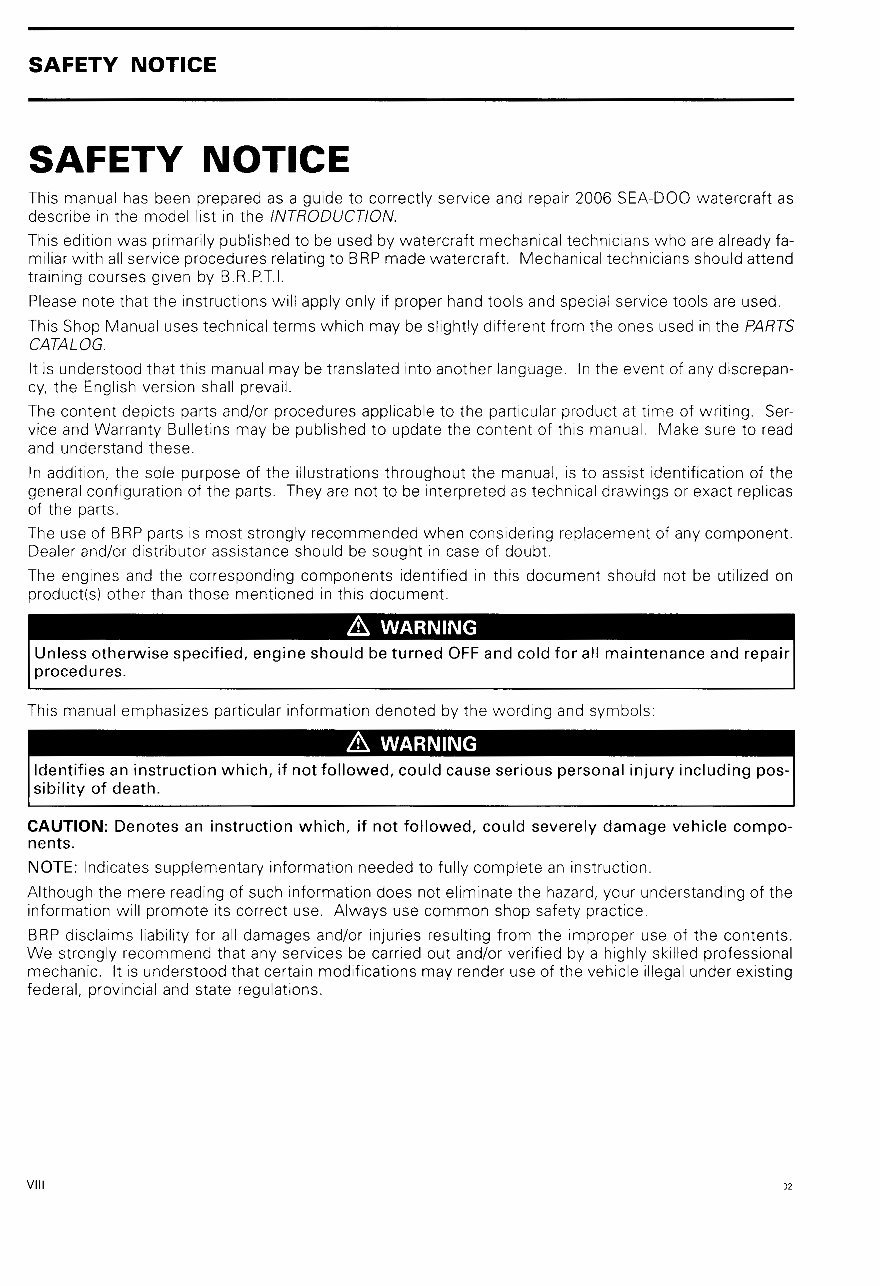 SEA DOO 4 TEC Series Full Service & Repair Manual 2007 preview img 10