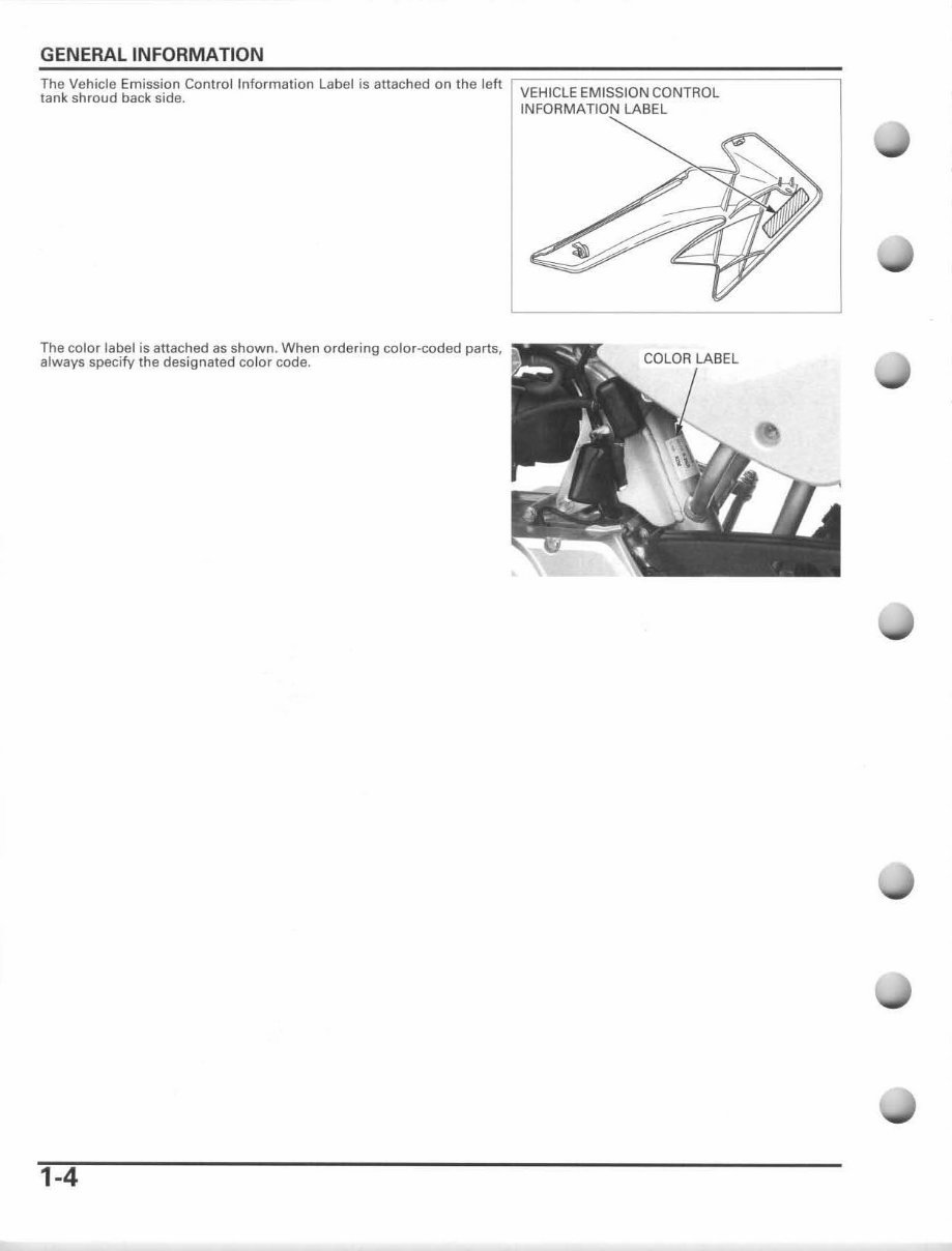 2007 HONDA CRF70F 4-STROKE Motorcycle Factory Service & Work Shop Manual preview img 8