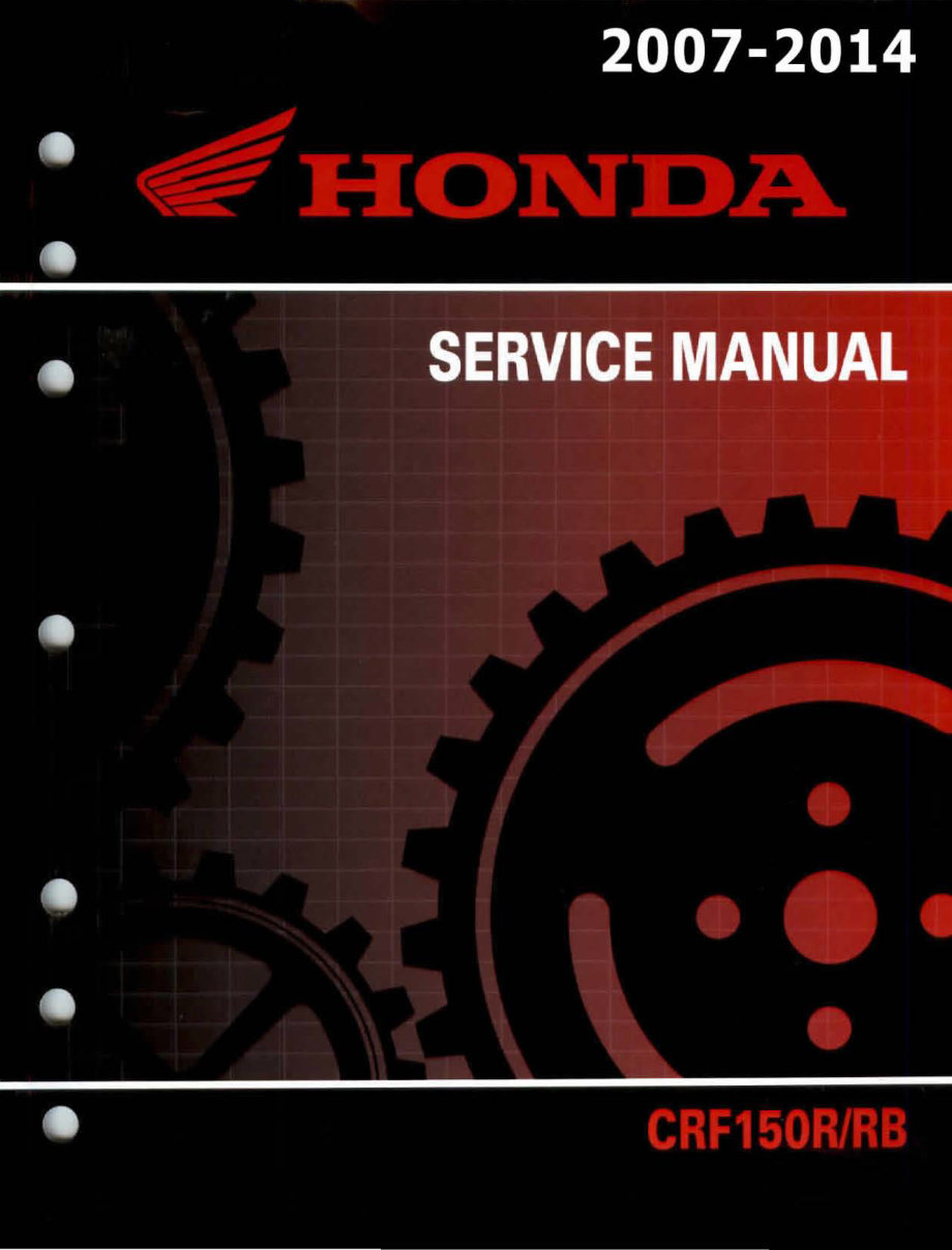 2007-2014 Honda CRF150R RB 4 Stroke Motorcycle Repair Manual preview img 1