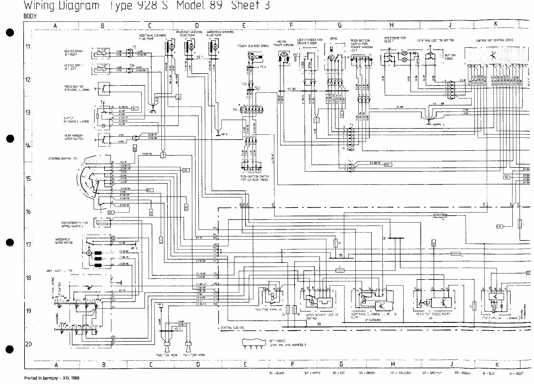 PORSCHE 928 S Model 89 Wiring Diagram preview img 10