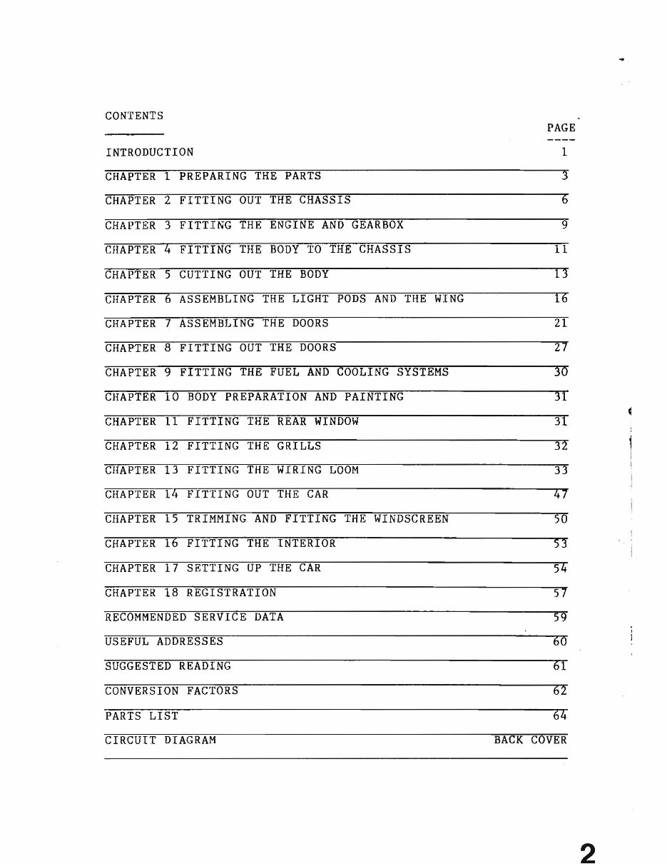 Prova Designs Countach Replica (Kit Car) Assembly Manual preview img 3