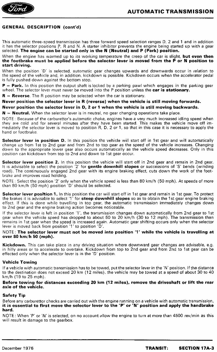 1983 Ford Transit (Mk2) Service & Repair Manual preview img 3