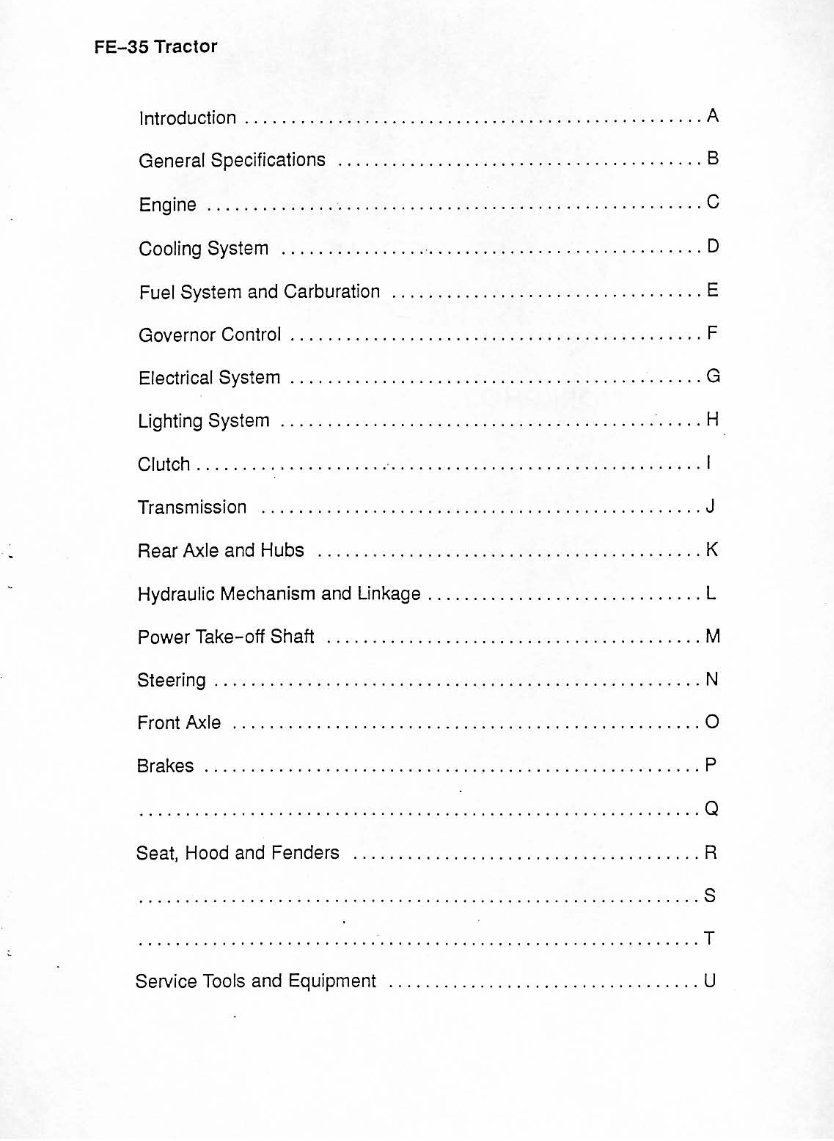 Massey Ferguson FE35 Tractor Service & Repair Manual preview img 3