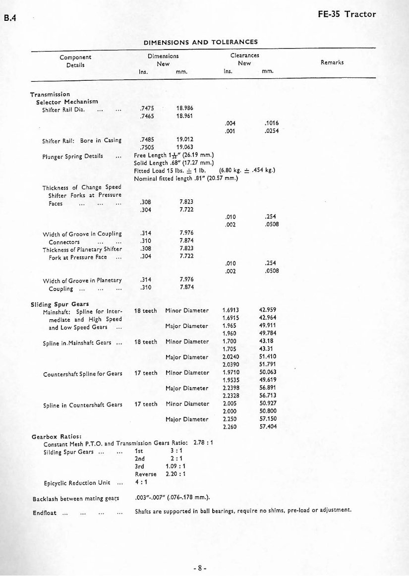 Massey Ferguson FE35 Tractor Service & Repair Manual preview img 7