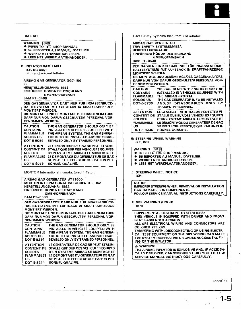 1996 Honda Accord Service & Repair Manual preview img 6