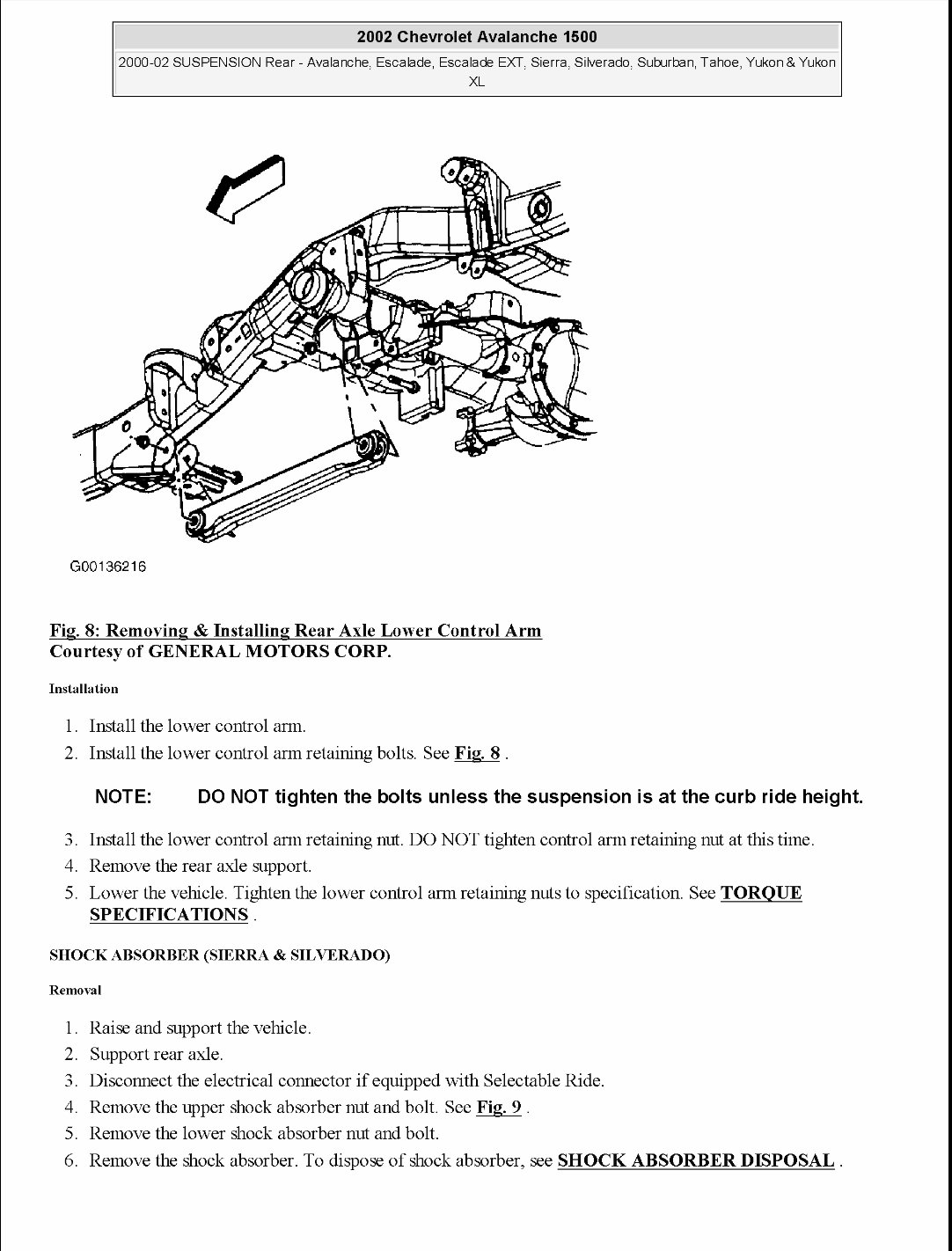 2002-2006 Chevrolet Avalanche Service & Repair Manual preview img 9