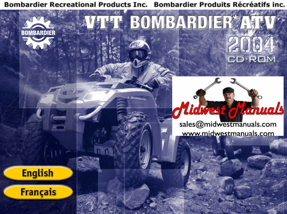 2004 Bombardier Outlander ATVs (XT/MAX/MAX XT) OEM Service & Repair Manual (+ Owners Manual) preview img 1