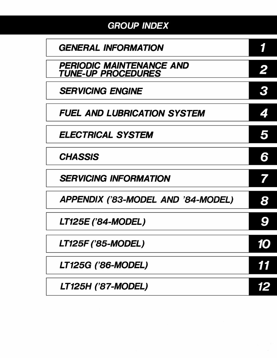 1983-1987 Suzuki LT125 Service & Repair Manual preview img 4