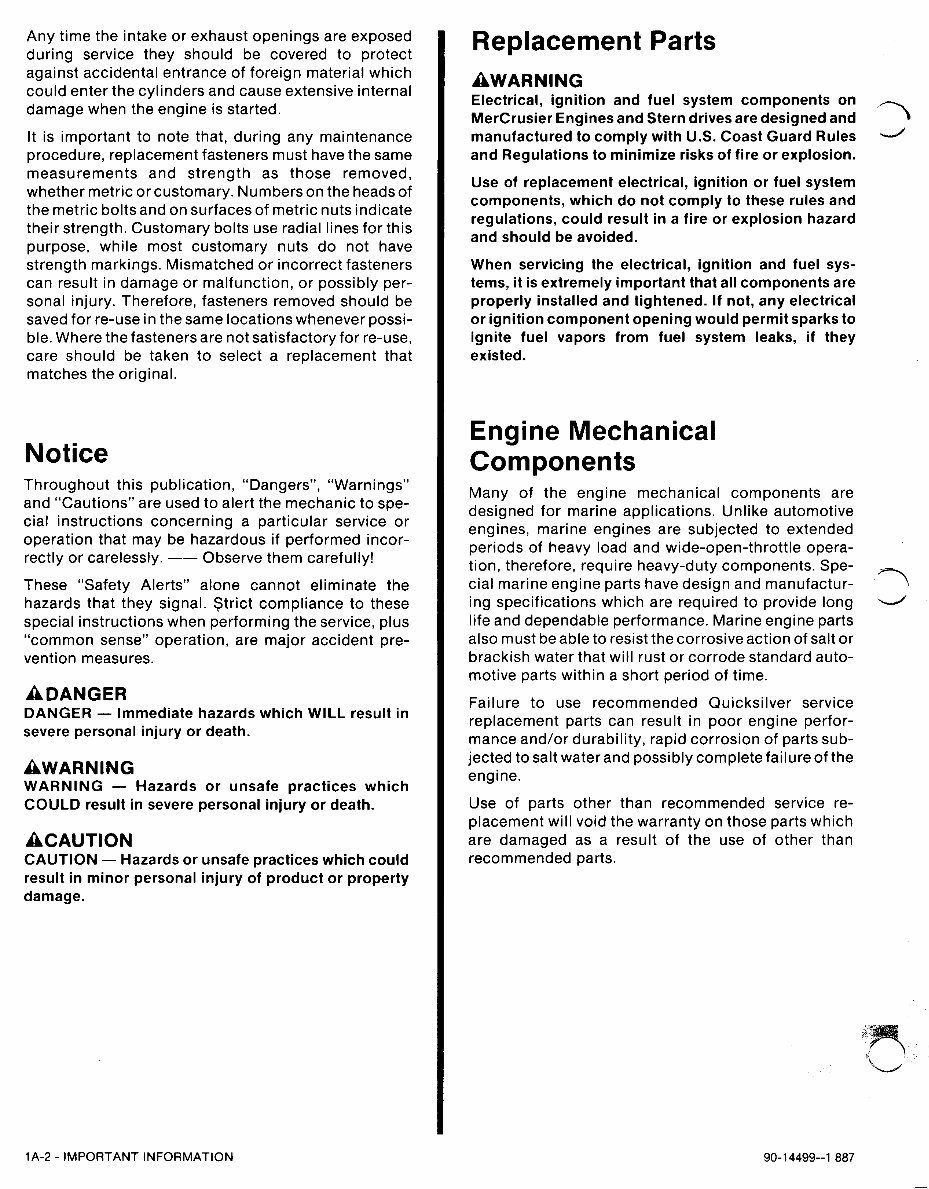 1985-1988 Mercruiser GM V8 305 CID 350 CID Marine Engine Service & Repair Manual preview img 7