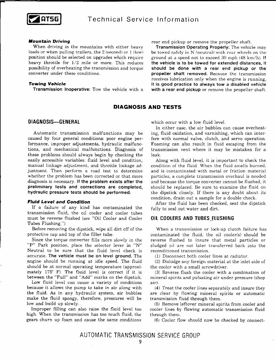 Chrysler A727 A-727 A-904 A904 AUTO Gearbox Workshop Manual preview img 9