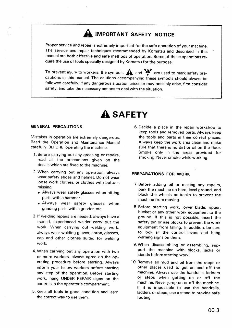 Komatsu PC10-7 PC15-3 PC20-7 Mini Excavator Workshop Manual preview img 5